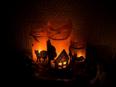 Scary candle holders